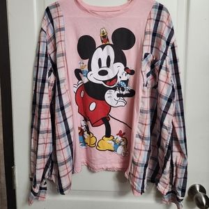 DIY Mickey Flannel Rework